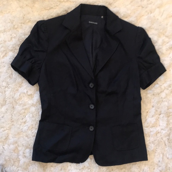 short sleeve navy jacket